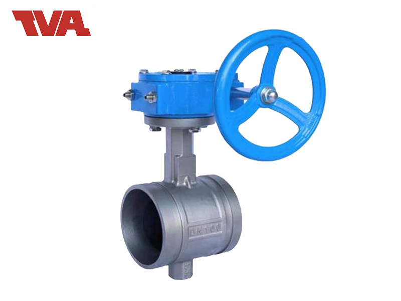 不锈钢沟槽涡轮蝶阀